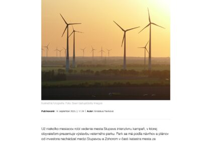 Energetický sen či nočná mora? Veterný park rozdeľuje Stupavu