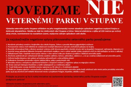 POVEDZME NIE VETERNÉMU PARKU V STUPAVE