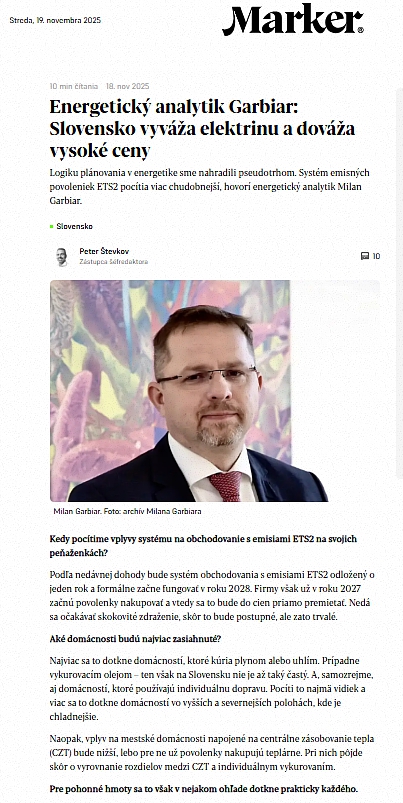 Energetický analytik Garbiar: Slovensko vyváža elektrinu a dováža vysoké ceny