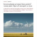 Samosprávy pri Hlohovci a Michalovciach odmietajú výstavbu veterných parkov