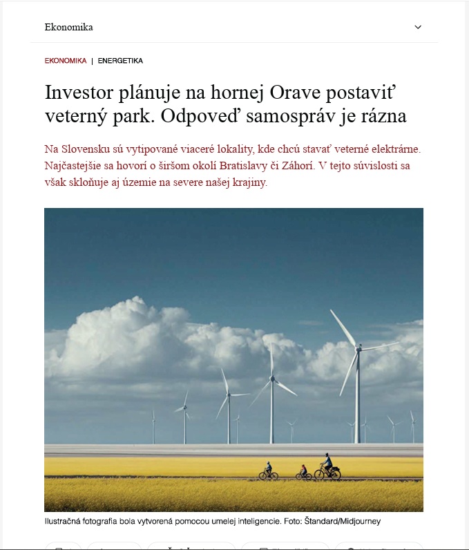 Samosprávy pri Hlohovci a Michalovciach odmietajú výstavbu veterných parkov